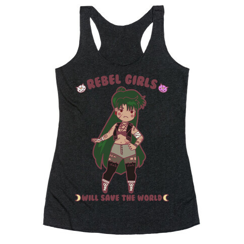 Rebel Girls Will Save The World Pluto Racerback Tank Top