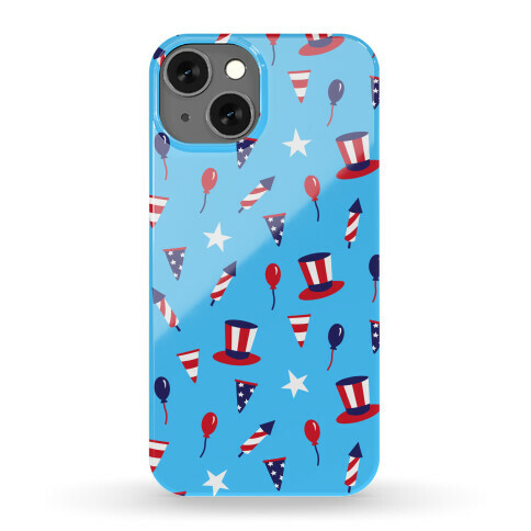 Red White and Blue Pattern Phone Case