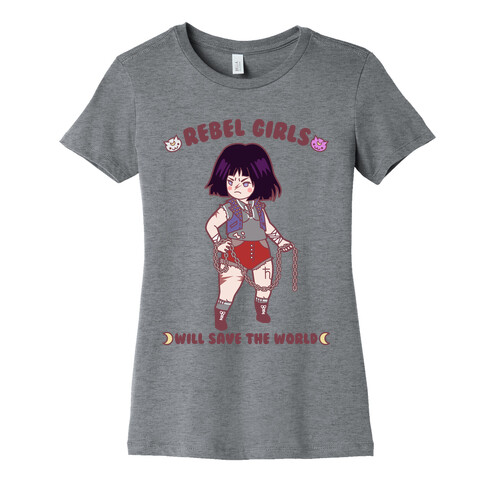 Rebel Girls Will Save The World Saturn Parody Womens T-Shirt