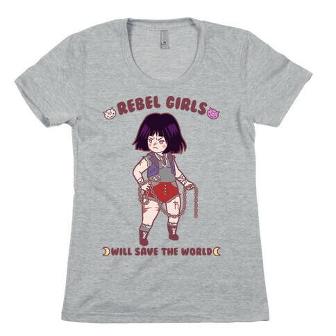 Rebel Girls Will Save The World Pluto Womens T-Shirt