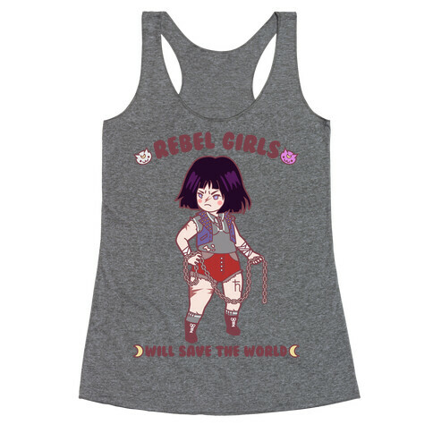 Rebel Girls Will Save The World Pluto Racerback Tank Top