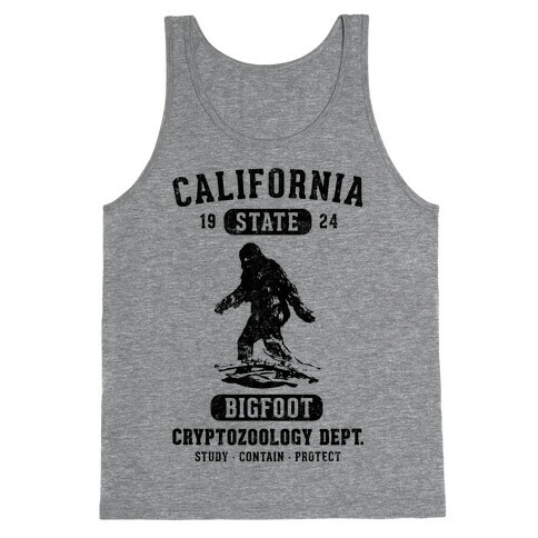 California Bigfoot Cryptozoology Tank Top