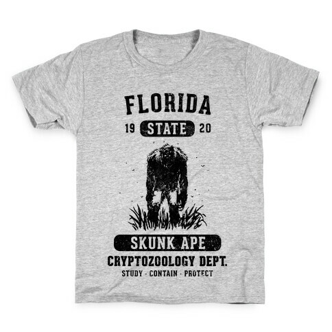 Florida Skunk Ape Cryptozoology Kids T-Shirt