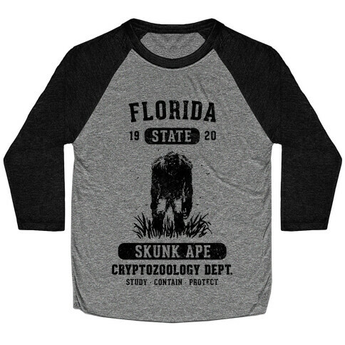 Florida Skunk Ape Cryptozoology Baseball Tee