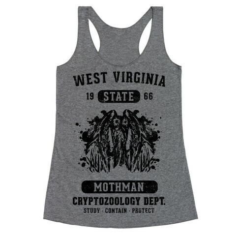 West Virginia Mothman Cryptozoology Racerback Tank Top