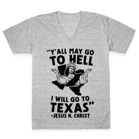 Texas Jesus V-Neck Tee Shirt