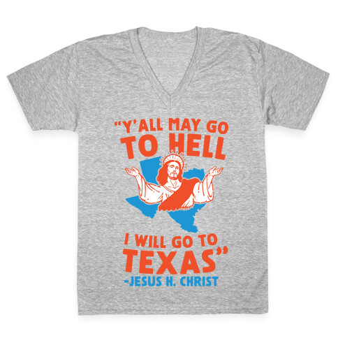 Texas Jesus V-Neck Tee Shirt