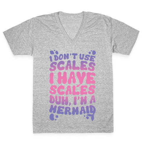 Mermaid Scales V-Neck Tee Shirt