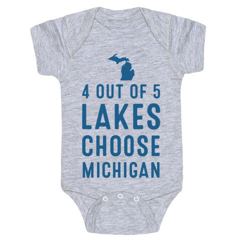 4 Out of 5 Lakes Choose Michigan Baby One-Piece