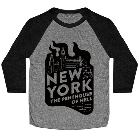 New York The Penthouse Of Hell Baseball Tee