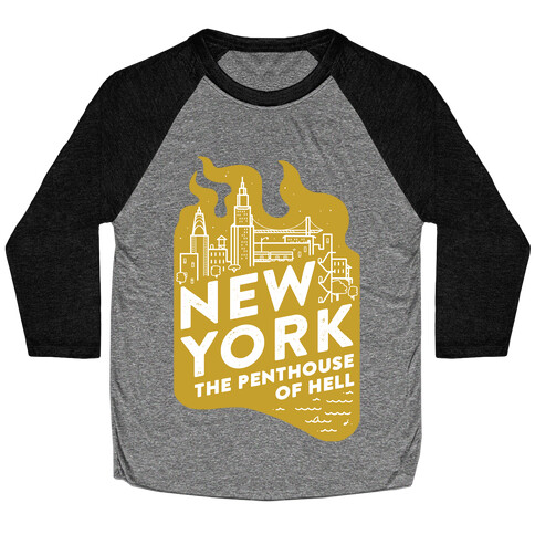 New York The Penthouse Of Hell Baseball Tee