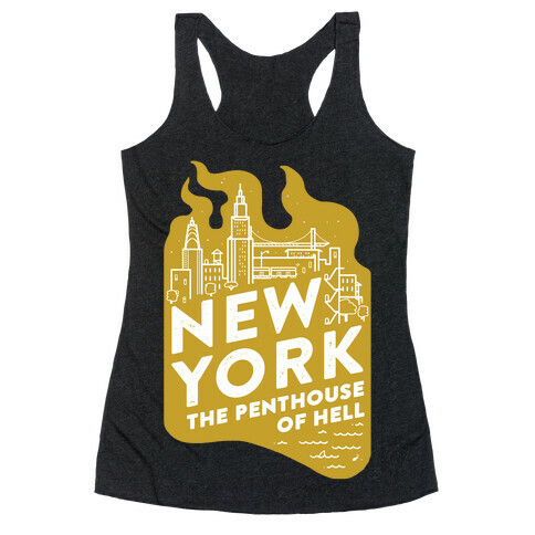 New York The Penthouse Of Hell Racerback Tank Top