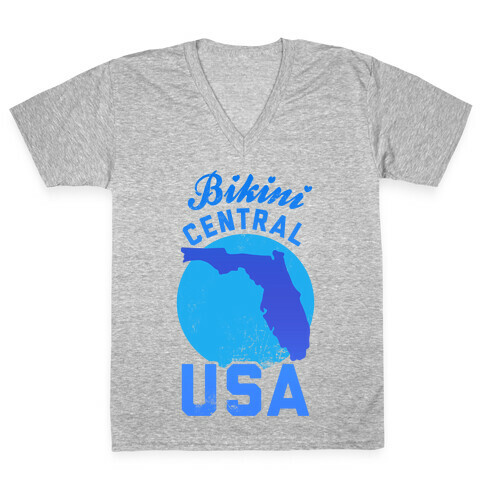 Bikini Central USA (Florida) V-Neck Tee Shirt