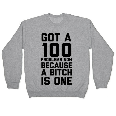 Got 100 Problems Now Because a Bitch is One Pullover