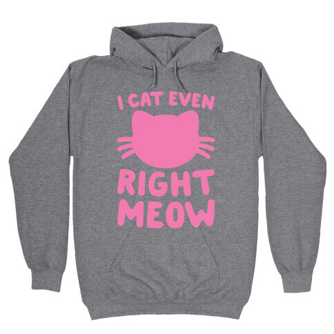 I Cat Even Right Meow Hooded Sweatshirt