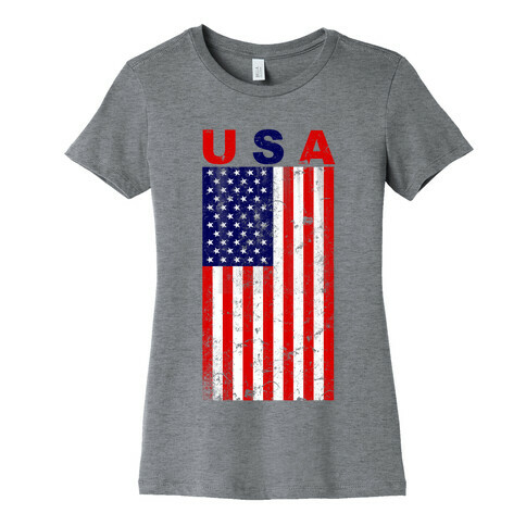 USA Flag Womens T-Shirt