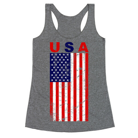 USA Flag Racerback Tank Top