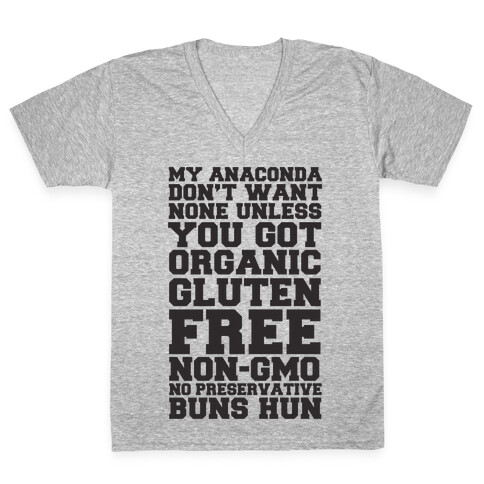 Baby Got Gluten Free Buns V-Neck Tee Shirt