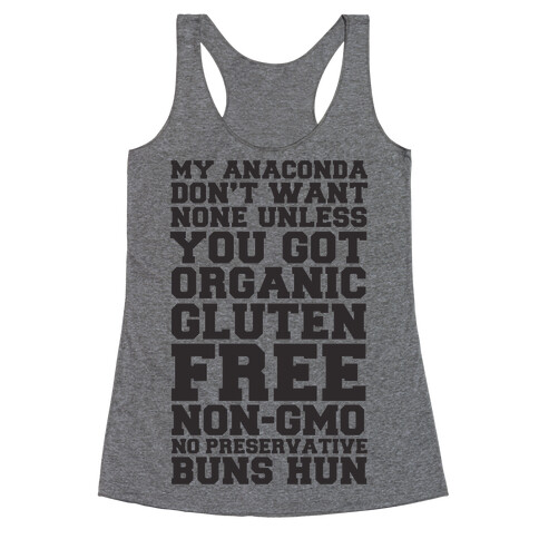 Baby Got Gluten Free Buns Racerback Tank Top