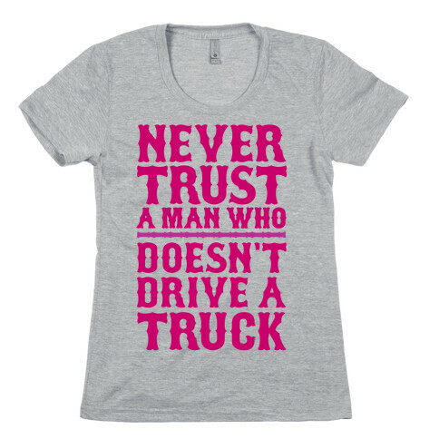 Never Trust A Man Who Doesn't Like Cats Womens T-Shirt