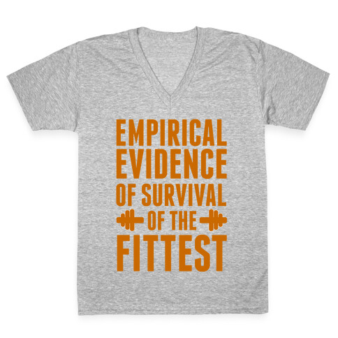 Empirical Evidence of Survival of the Fittest V-Neck Tee Shirt