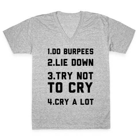 Try Not To Cry V-Neck Tee Shirt