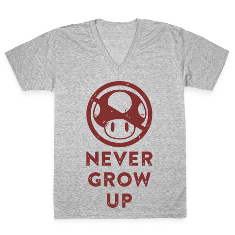 Never Grow Up V-Neck Tee Shirt