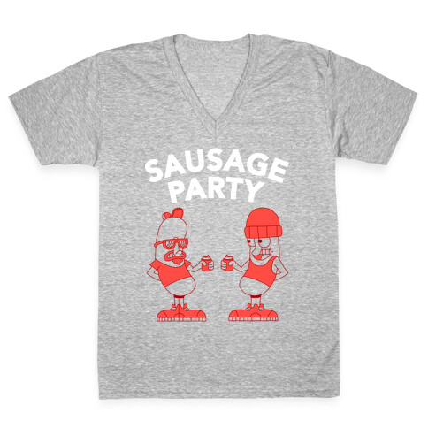 SAUSAGE PARTY V-Neck Tee Shirt