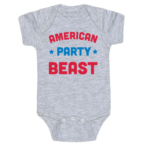 AMERICAN PARTY BEAST Baby One-Piece