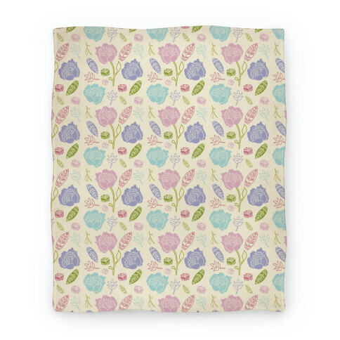 Floral and Leaves Pattern Blanket