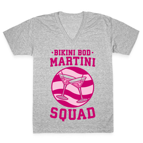 Bikini Bod Martini Squad V-Neck Tee Shirt