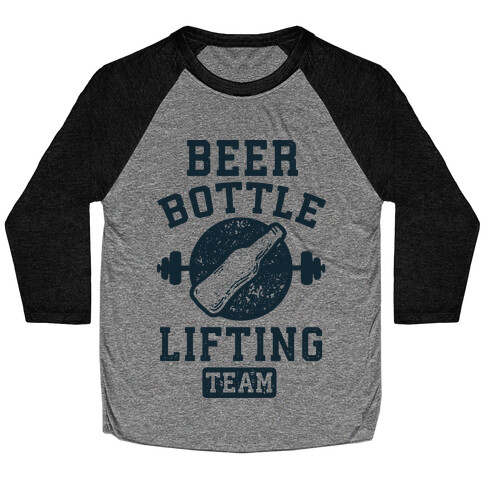 Beer Bottle Lifting Team Baseball Tee