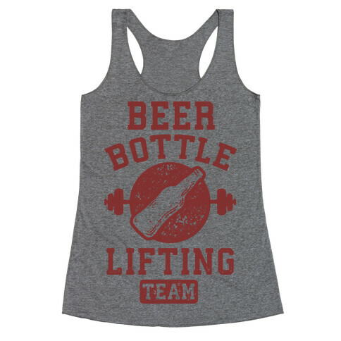 Beer Bottle Lifting Team Racerback Tank Top