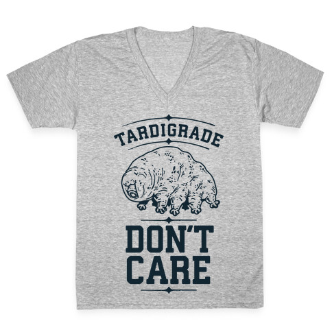 Tardigrade Don't Care V-Neck Tee Shirt