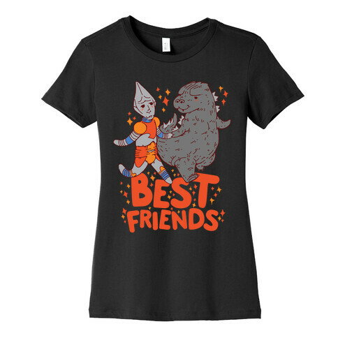 Best Friends Jet Jaguar & Godzilla Womens T-Shirt
