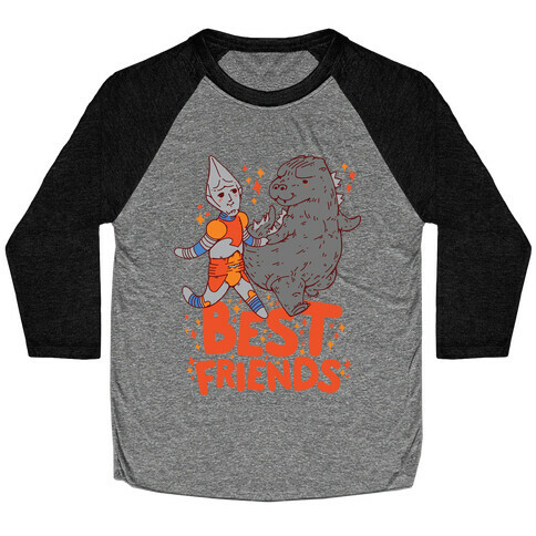 Best Friends Jet Jaguar & Godzilla Baseball Tee