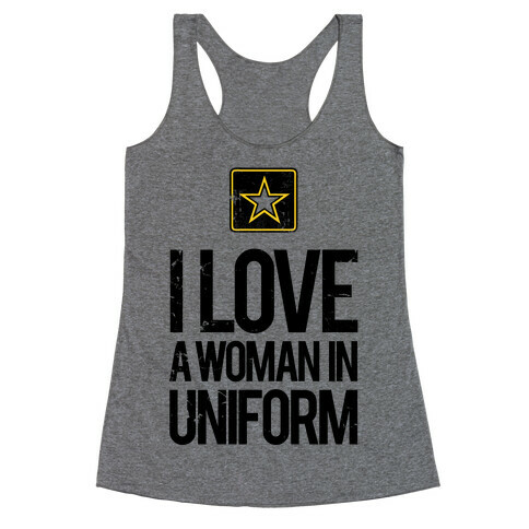 I Love A Woman In Uniform Racerback Tank Top