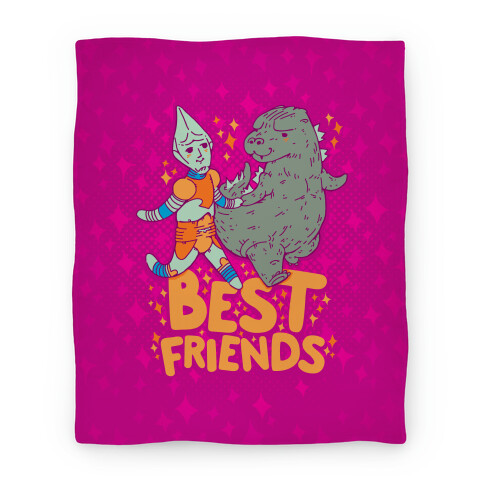 Best Friends Jet Jaguar & Godzilla Blanket