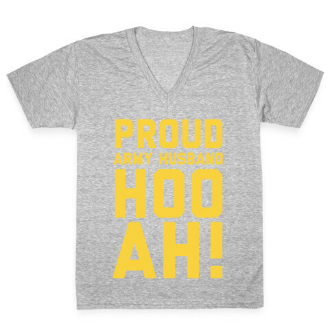 Proud Army Husband V-Neck Tee Shirt