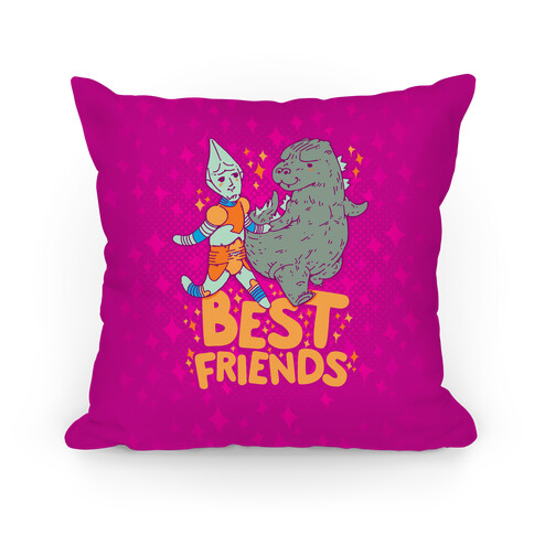 Best Friends Jet Jaguar & Godzilla Pillow
