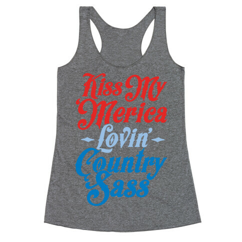 Kiss My 'Merica Lovin' Country Sass Racerback Tank Top