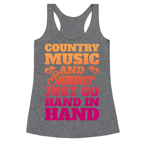 Country Music and Summer Racerback Tank Top