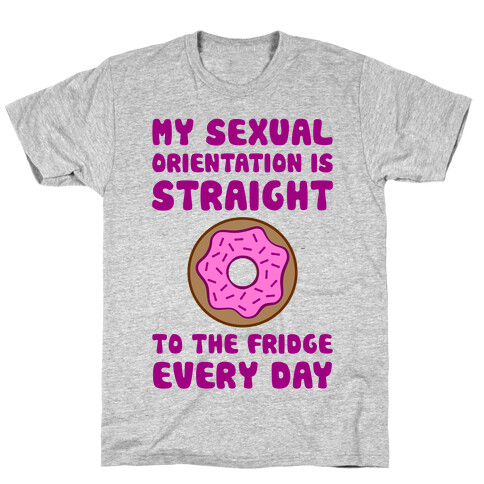 My Sexual Orientation Is Straight (To The Fridge Every Day) T-Shirt