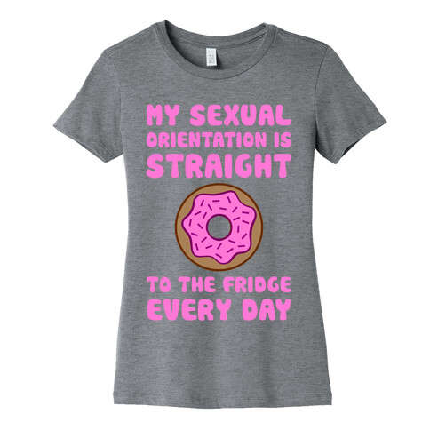 My Sexual Orientation Is Straight (To The Fridge Every Day) Womens T-Shirt