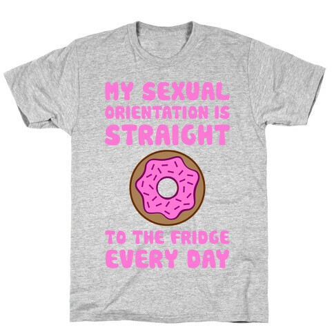 My Sexual Orientation Is Straight (To The Fridge Every Day) T-Shirt