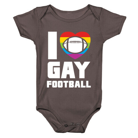 I Love Gay Football Baby One-Piece