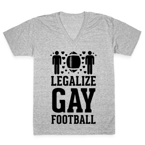 Legalize Gay Football V-Neck Tee Shirt