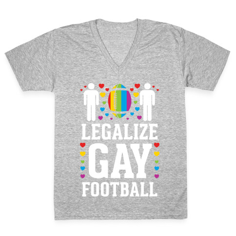 Legalize Gay Football V-Neck Tee Shirt