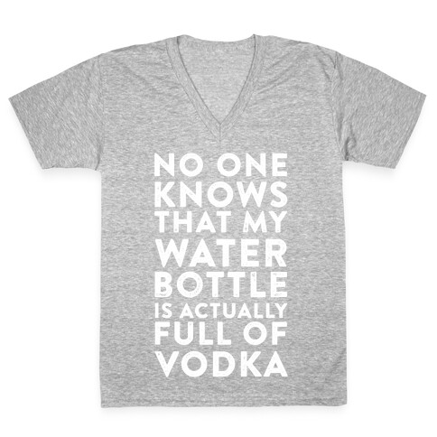 My Water Bottle Is Actually Full of Vodka V-Neck Tee Shirt