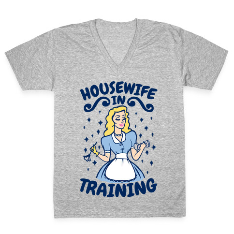 Housewife In Training V-Neck Tee Shirt